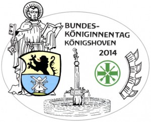 Wappen des Bundesköniginnentags 2014 in Königshoven.