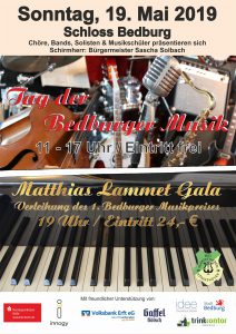 Offizielles Event-Plakat des "Tag der Bedburger Musik" 2019