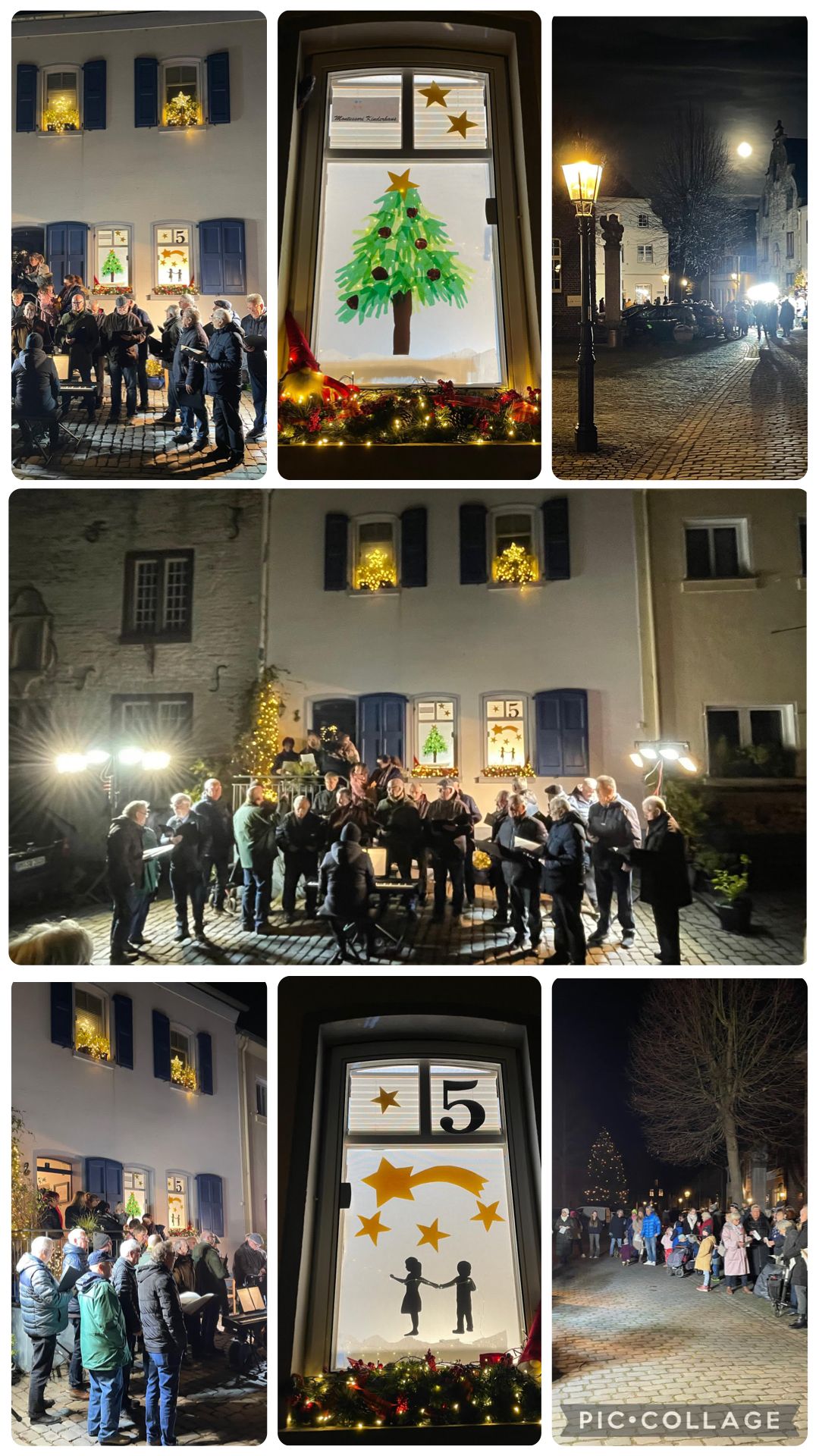 Bei besonderem Ambiente in der Altstadt von Alt-Kaster öffnete der MGV Quartettverein Türchen Nr. 5. (Fotos: Birgit Speuser)